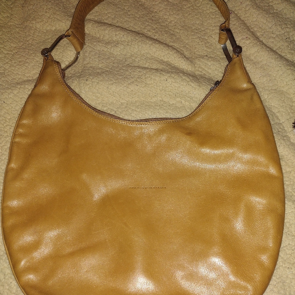 Francesco Biasia Tan Leather Hobo Bag